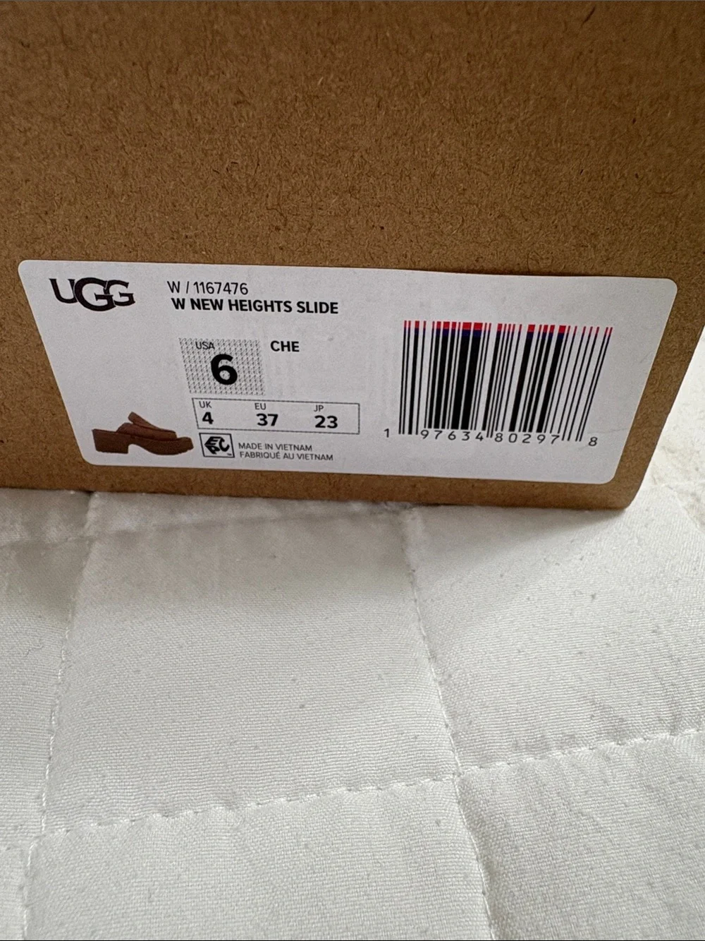 UGG Chestnut Suede Platform Slide Mules